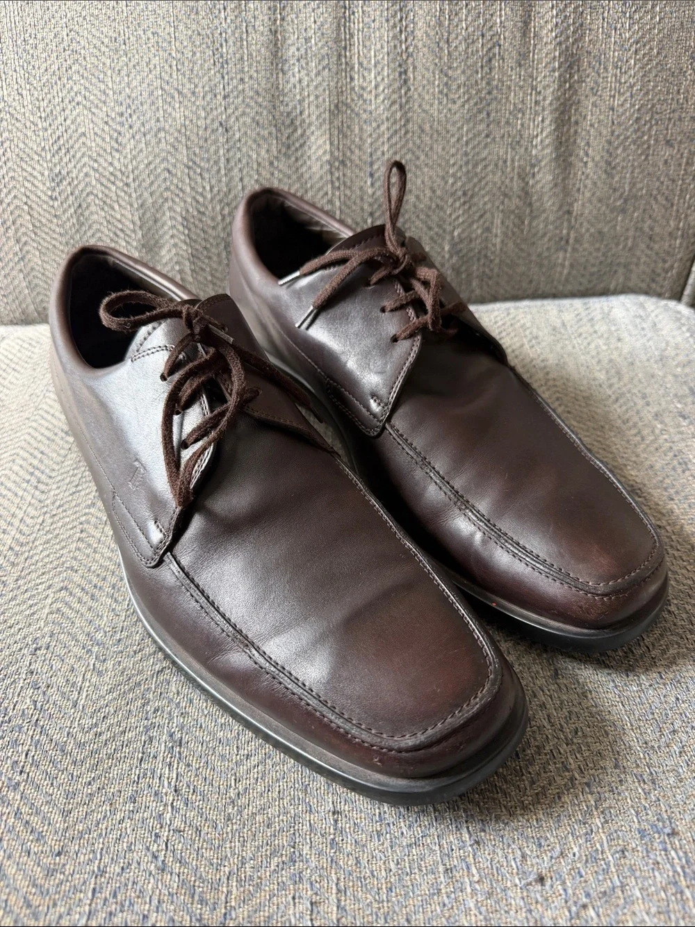 Tod’s Men’s Brown Leather 'Allaciato Quinn' Shoes 10